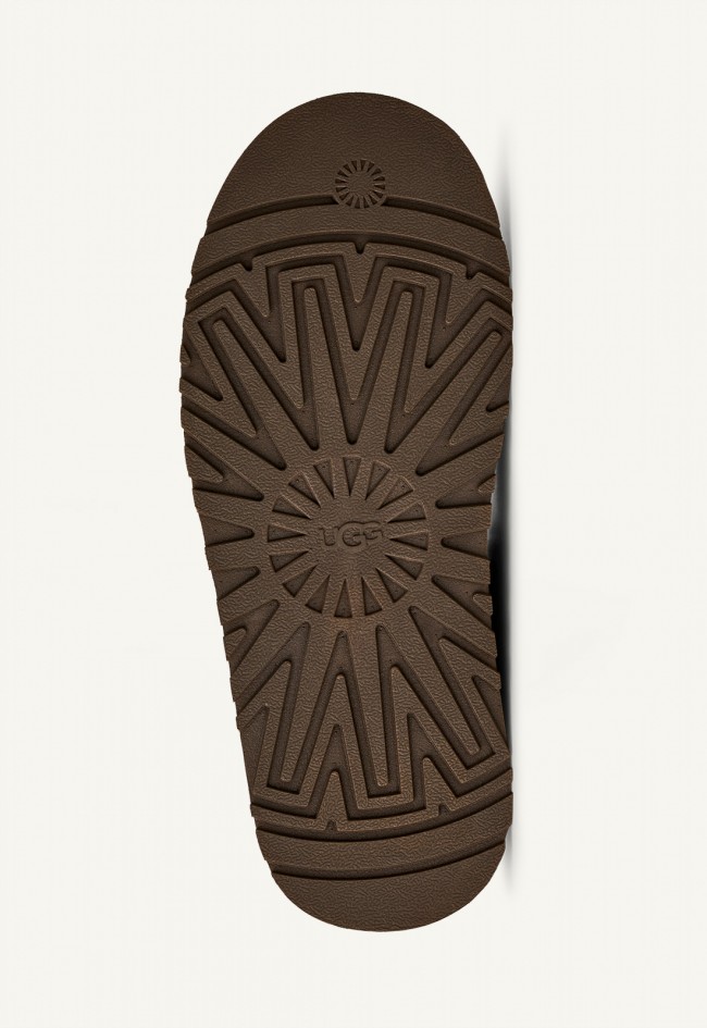 Zueco UGG Tazz II de mujer de ante marrón con plataforma, estilo icónico