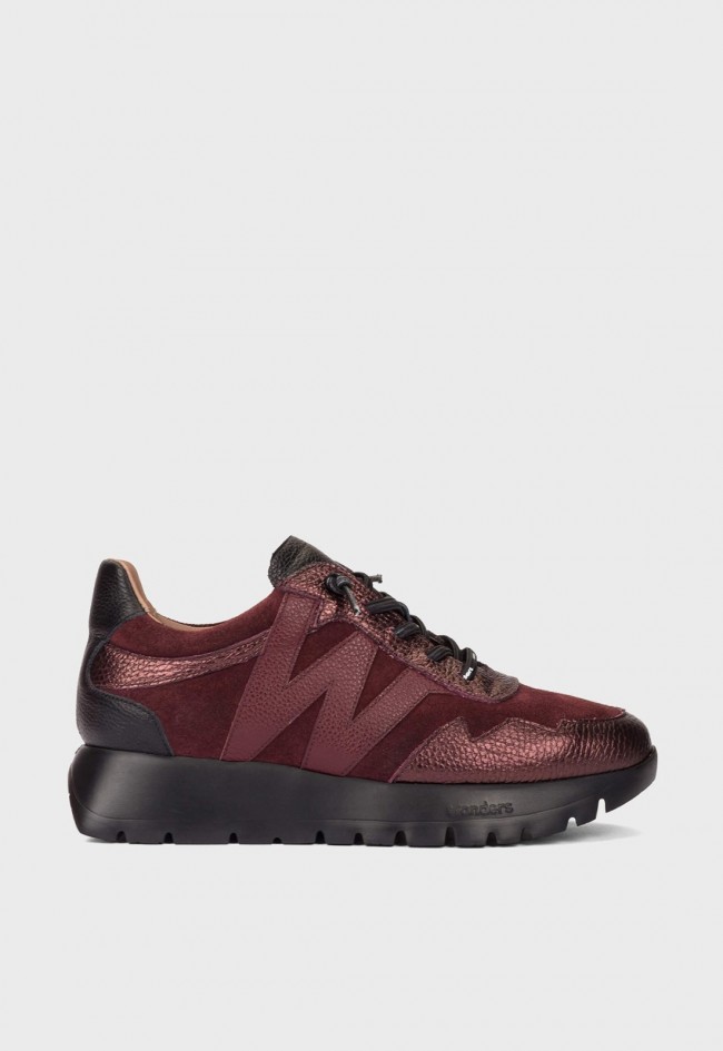 Zapatilla deportiva de mujer Wonders Odisei 110 metalizada, ligera y confortable