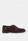 Zapato TOP3 sa1882 de mujer en piel serraje marrón chocolate, estilo casual