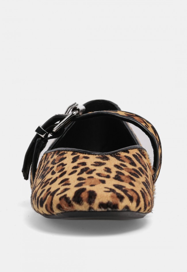 Bailarina Mary Jane Carmina Jhilton 65-2873 de mujer con estampado leopardo
