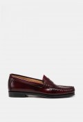 Mocasín de mujer Benson 84748C de piel burdeos, estilo clásico y elegante