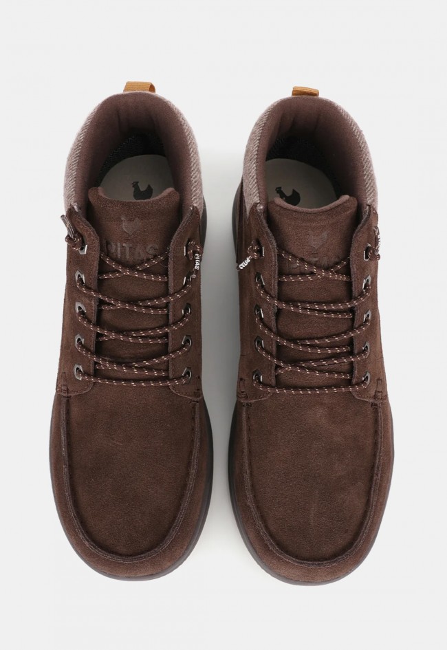 Bota de hombre Pitas Tokio de serraje hidrofugado marrón café con PITAS-TEX