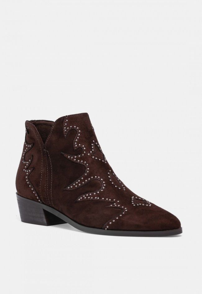 Botín cowboy de mujer Why Pink? m6740 marrón chocolate