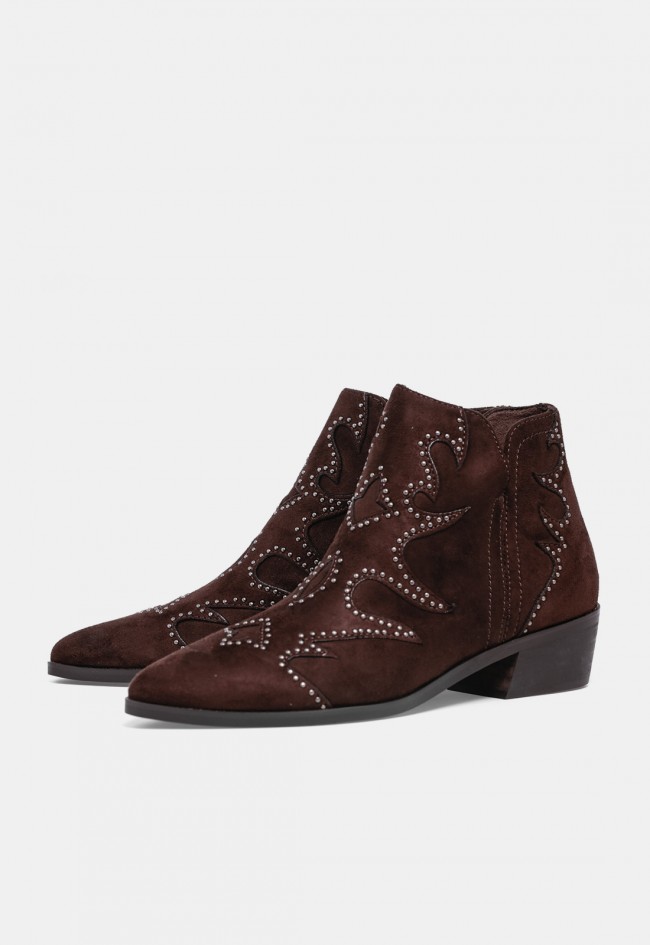 Botín cowboy de mujer Why Pink? m6740 marrón chocolate
