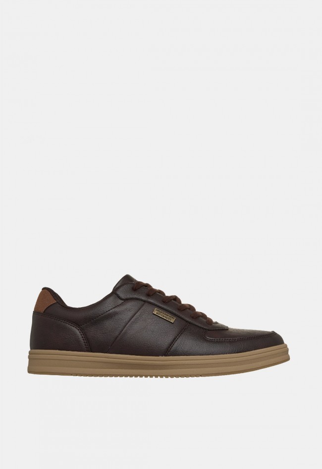 Zapatillas waterproof de hombre Skechers Palmiro Monty 211459 marrón, confort urbano para cada paso