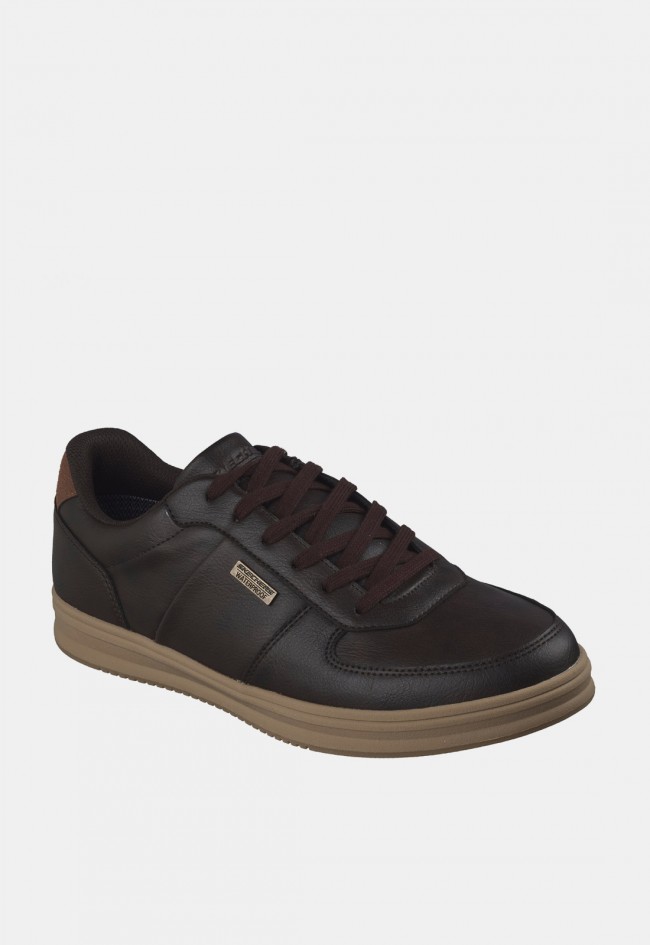 Zapatillas waterproof de hombre Skechers Palmiro Monty 211459 marrón, confort urbano para cada paso