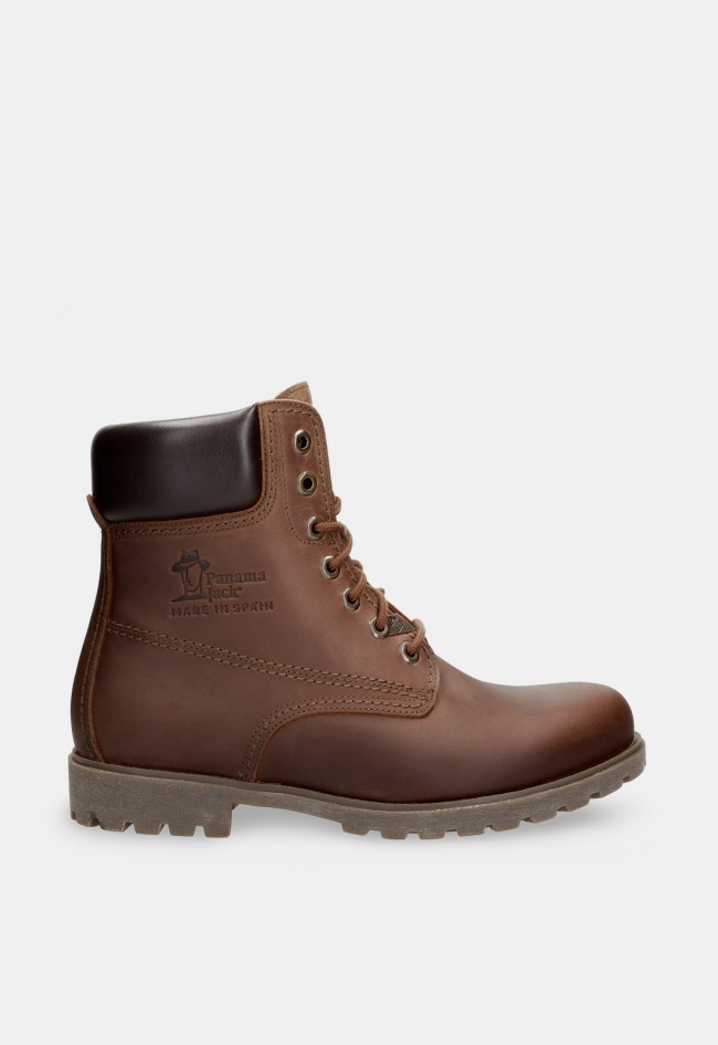 Bota Panama Jack Panama 03 de hombre en piel cuero Waterproof, hecha en España