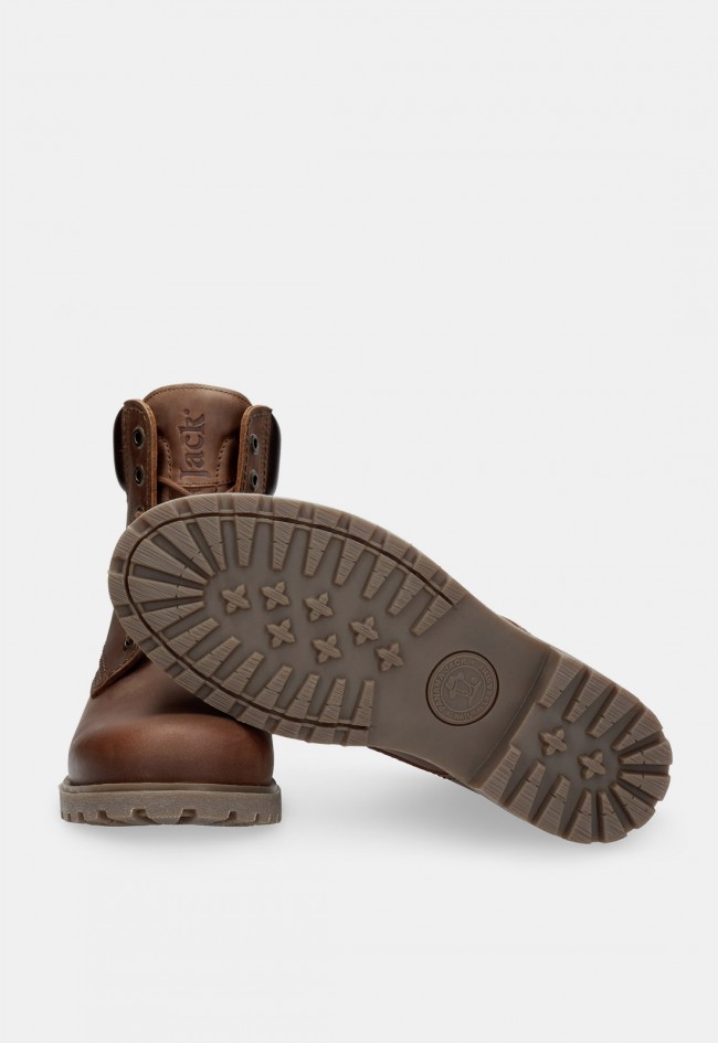 Bota Panama Jack Panama 03 de hombre en piel cuero Waterproof, hecha en España