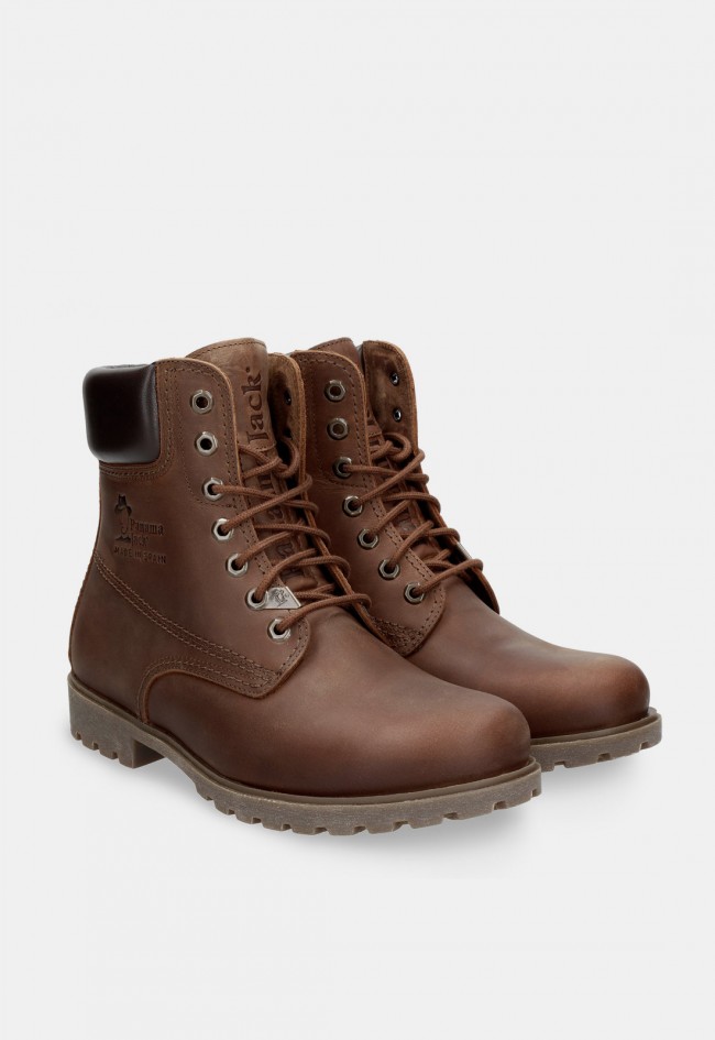 Bota Panama Jack Panama 03 de hombre en piel cuero Waterproof, hecha en España
