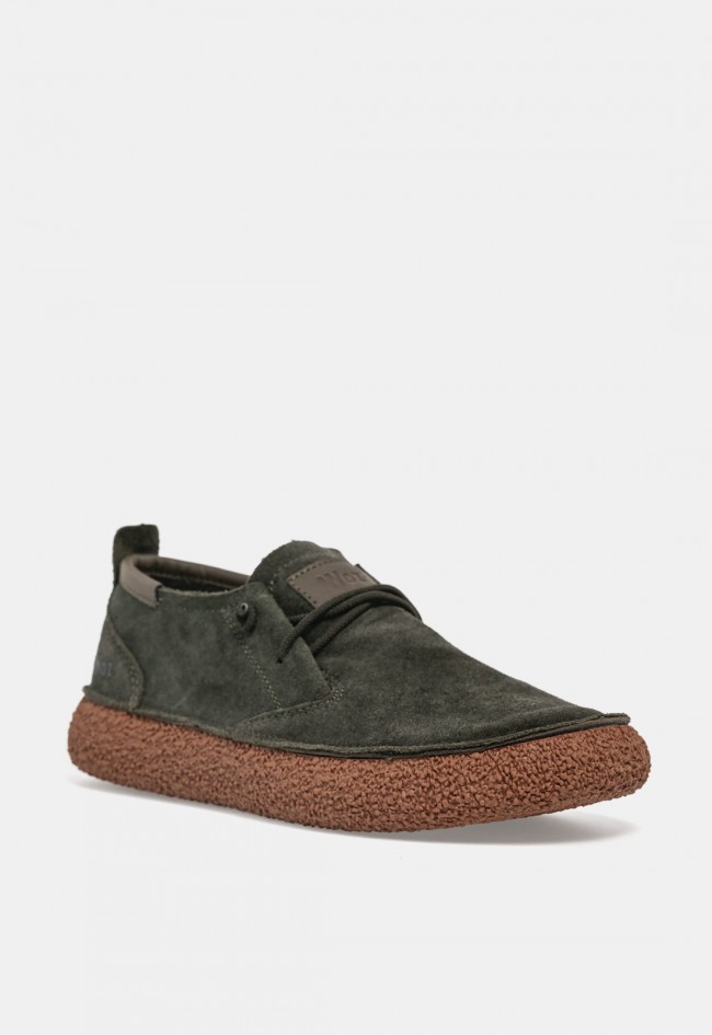 Zapato casual kaki de hombre Woz Stride Step de ante waterproof, confort y protección urbana