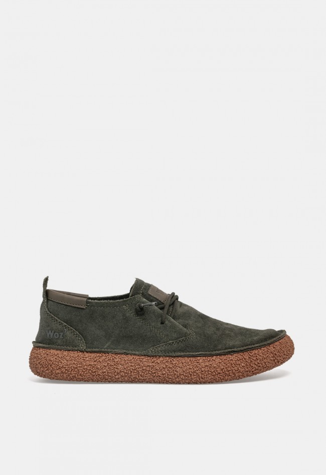 Zapato casual kaki de hombre Woz Stride Step de ante waterproof, confort y protección urbana