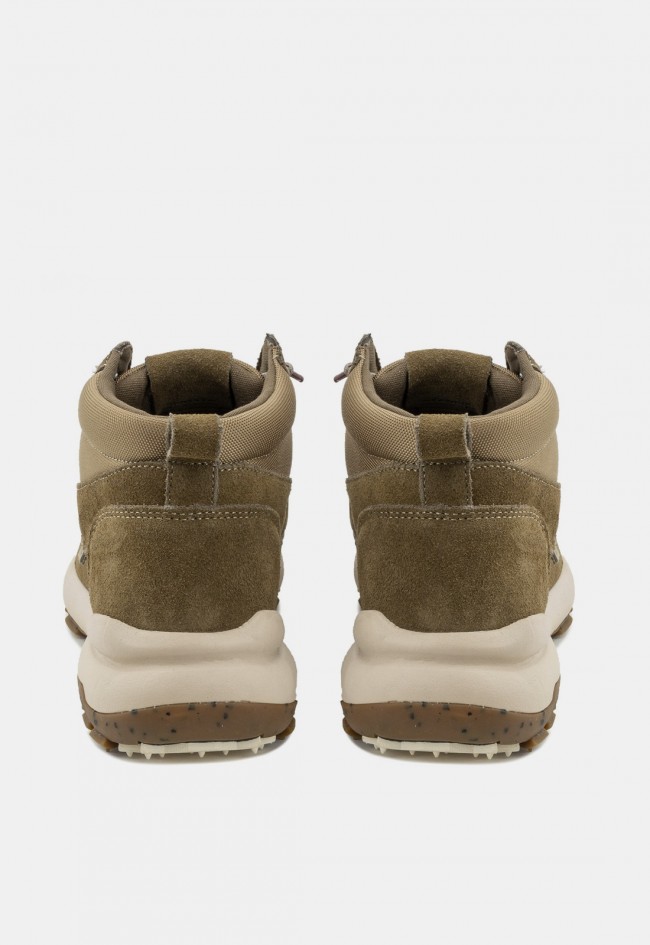 Botín Natural World Liban de hombre en cuero velour beige, estilo outdoor para el invierno