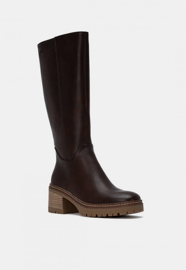 Bota motera Xti 14336702 de mujer en color marrón, diseño con carácter para tus looks de temporada