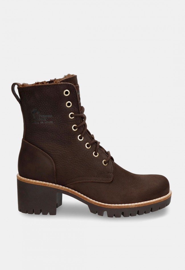 Bota Panama Jack Padma de mujer en piel Nobuck marrón Waterproof, estilo y protección para el invierno