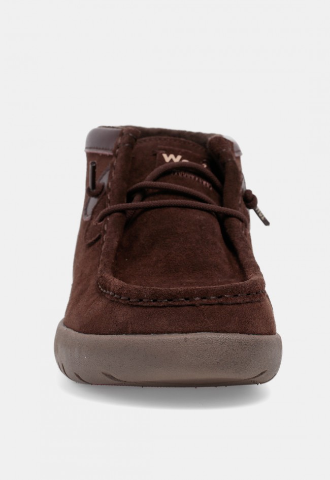 Botín casual de hombre Woz Cloud de piel color moka, estilo urbano con carácter
