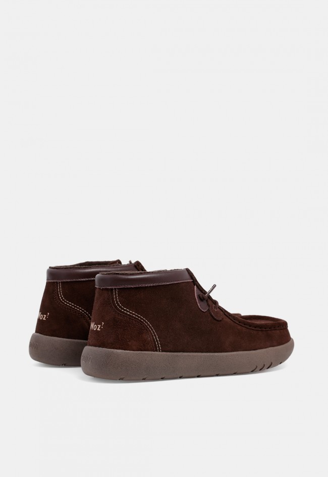 Botín casual de hombre Woz Cloud de piel color moka, estilo urbano con carácter