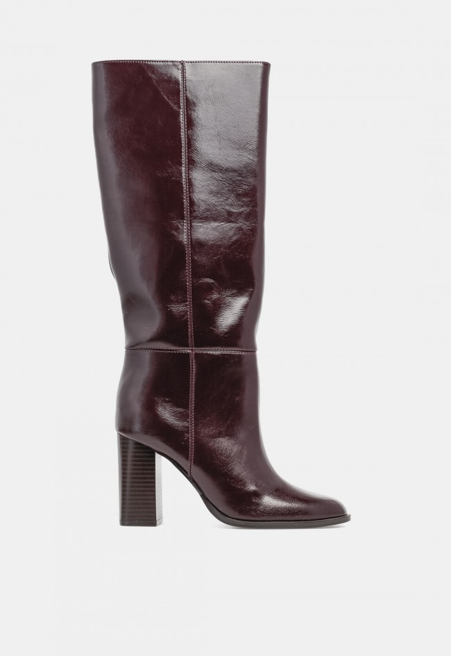 Bota de vestir de mujer Chocolat D'or 01-1 Napa en sintético color burdeos, elegancia con carácter