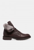 Bota de hombre Coronel Tapioca C2403-18 de piel marrón con pelo, estilo urbano para el invierno