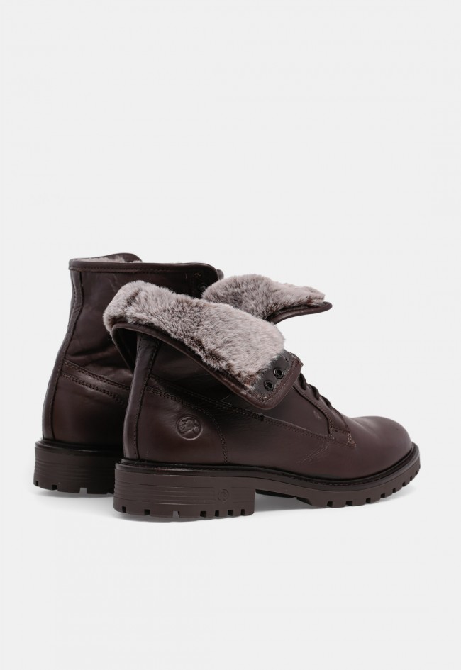 Bota de hombre Coronel Tapioca C2403-18 de piel marrón con pelo, estilo urbano para el invierno