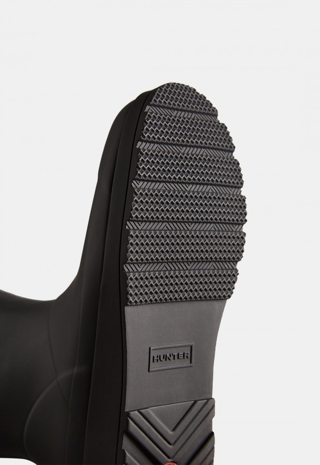 Bota alta de agua Hunter Original TallPlay Tall de mujer negra, impermeable con plataforma y estilo icónico