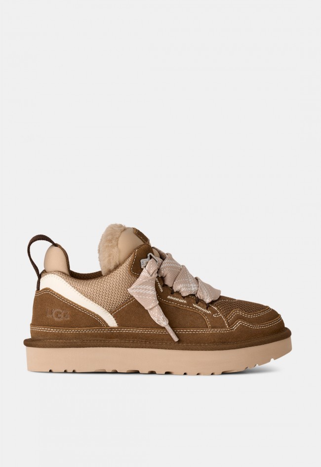 Zapatillas UGG Lowmel de mujer en ante marrón Chestnut | Estilo retro para caminar con actitud