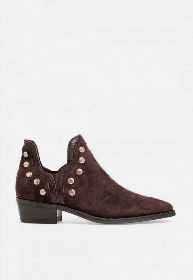 Botín cowboy Another Trend 5646 de mujer en piel moka | Estilo western con carácter