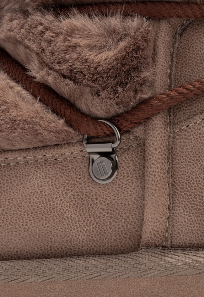 Bota australiana D. Franklin Nordic Trk Fur Low Brown de mujer | Calidez y estilo para el invierno