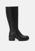 Bota alta motera Xti 14336701 de mujer en color negro con tacón | Un básico con actitud
