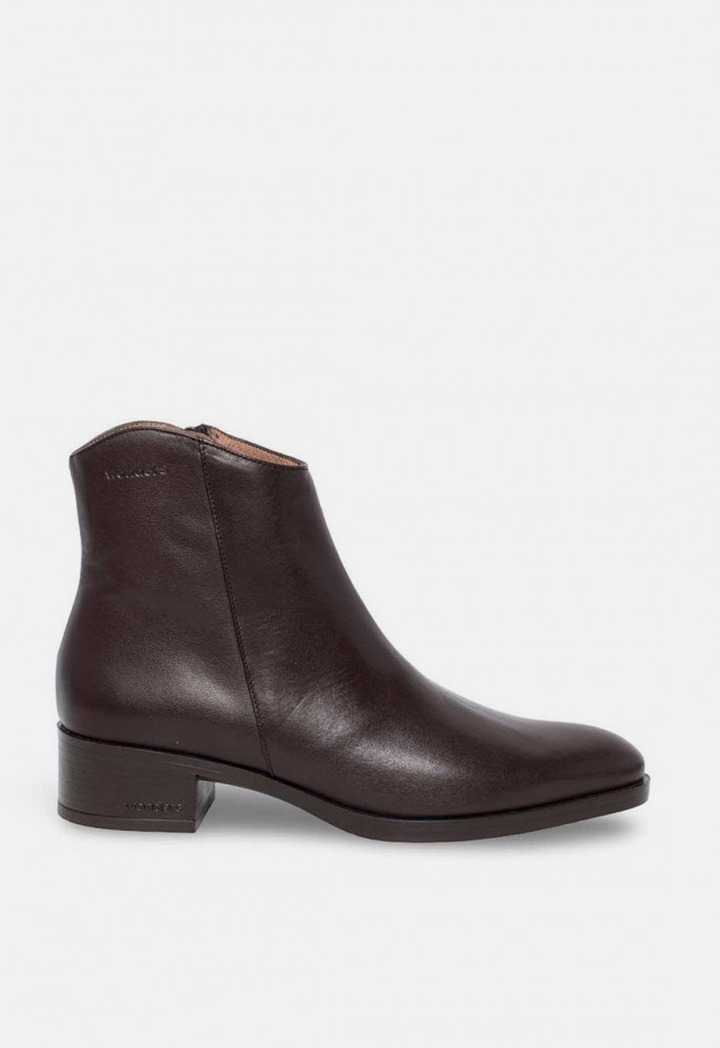 Botines Wonders D1801 de piel marrón para mujer | Elegancia cómoda cada día