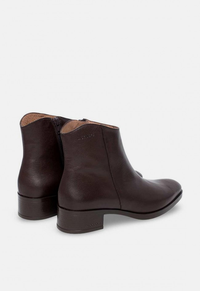 Botines Wonders D1801 de piel marrón para mujer | Elegancia cómoda cada día