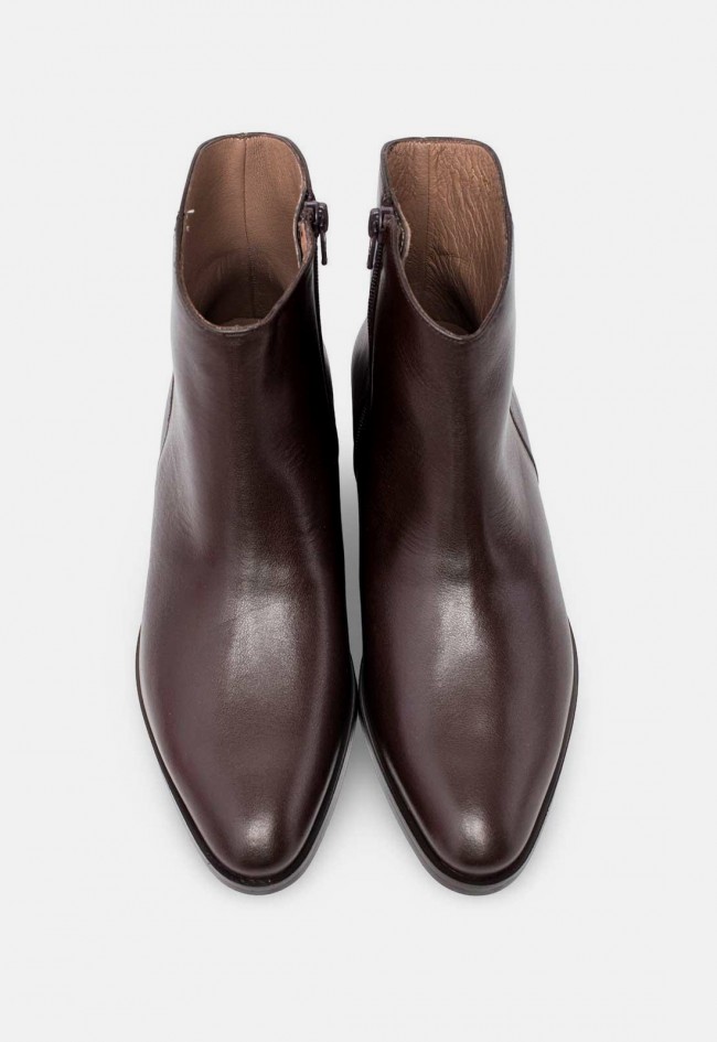 Botines Wonders D1801 de piel marrón para mujer | Elegancia cómoda cada día