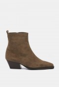 Botines cowboy Another Trend 5638 de piel serraje tostados | Estilo campero