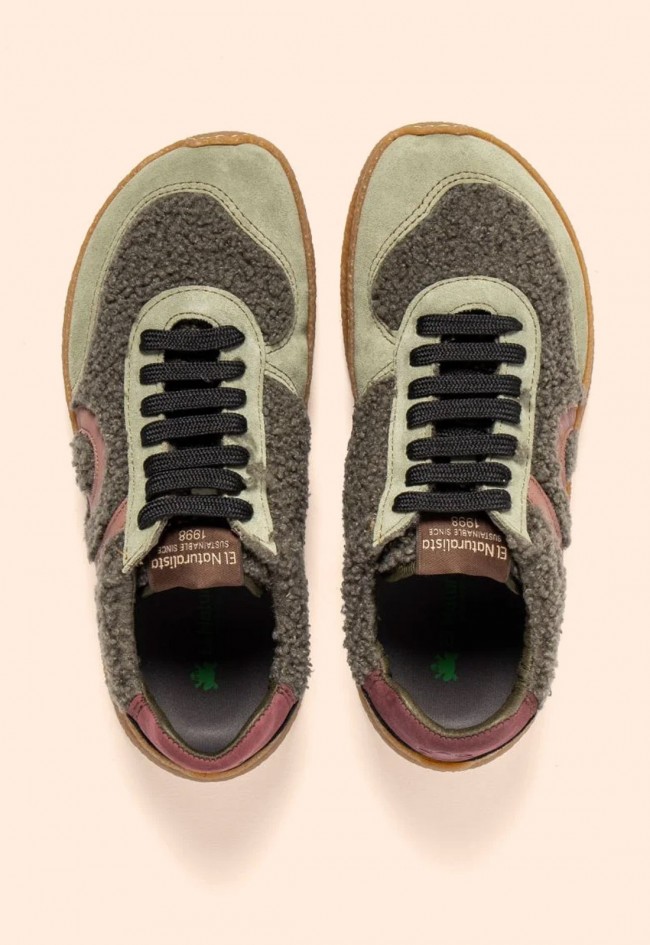 Zapatillas barefoot de mujer El Naturalista Oroel N5435B Forest | Calzado minimalista