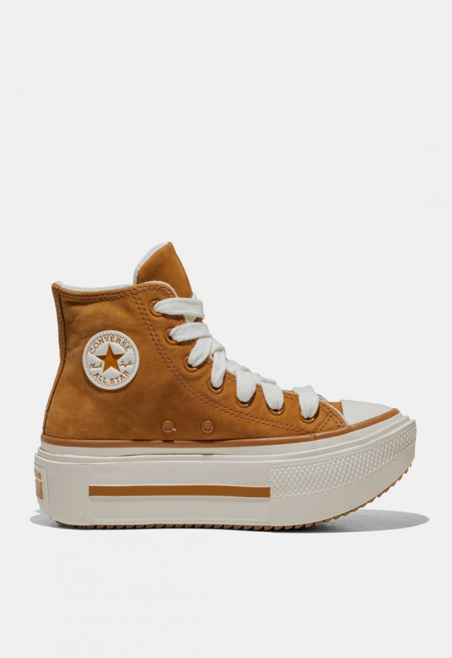 Zapatillas de mujer Converse Chuck Taylor All Star Lift Double Stack camel | Plataforma doble