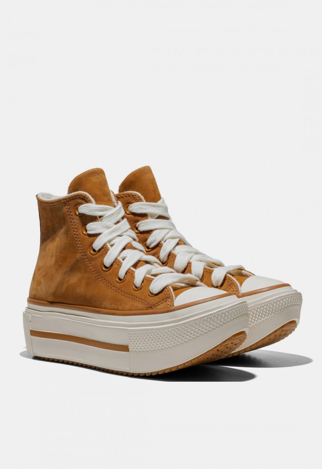 Zapatillas de mujer Converse Chuck Taylor All Star Lift Double Stack camel | Plataforma doble