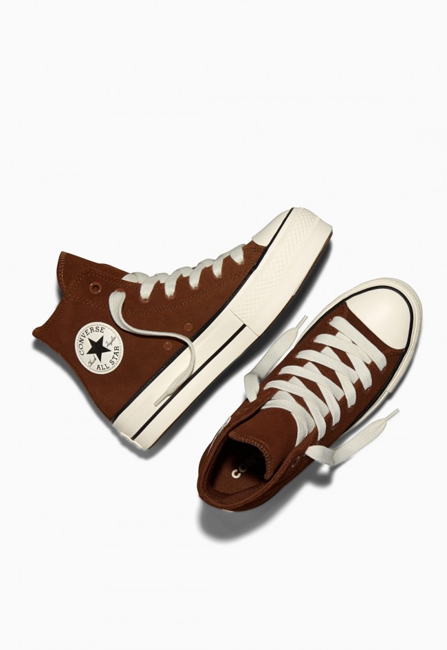 Zapatillas de mujer Converse Chuck Taylor All Star Lift Platform Cozy marrones | Plataforma y calidez