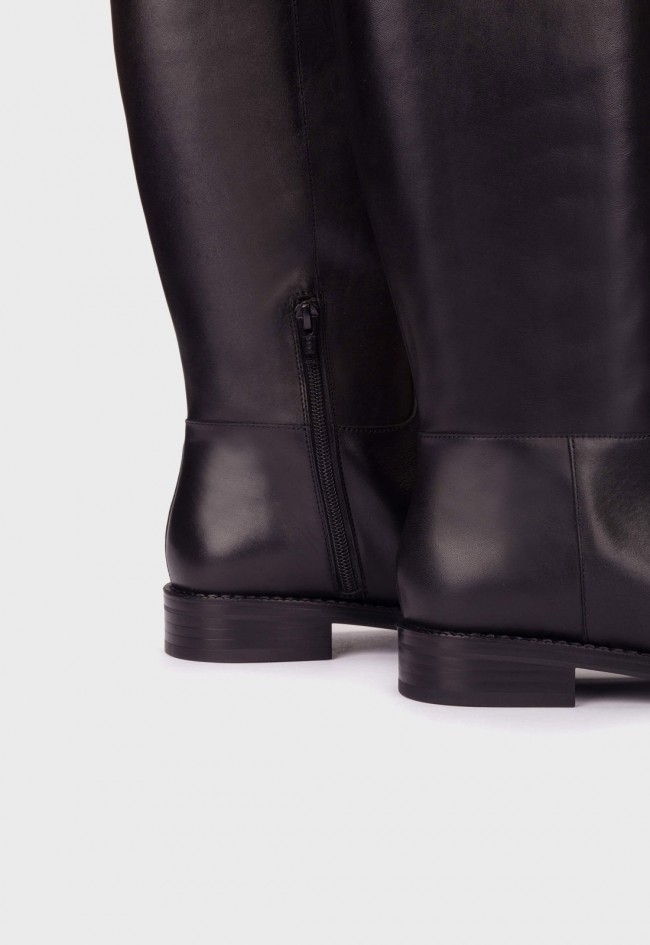 Botas altas de mujer Wonders Alzada 03 C-7703 negras | Piel lisa y MemoryGel