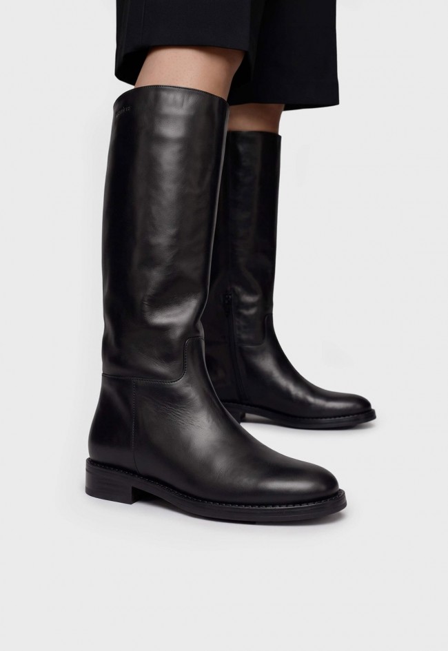 Botas altas de mujer Wonders Alzada 03 C-7703 negras | Piel lisa y MemoryGel