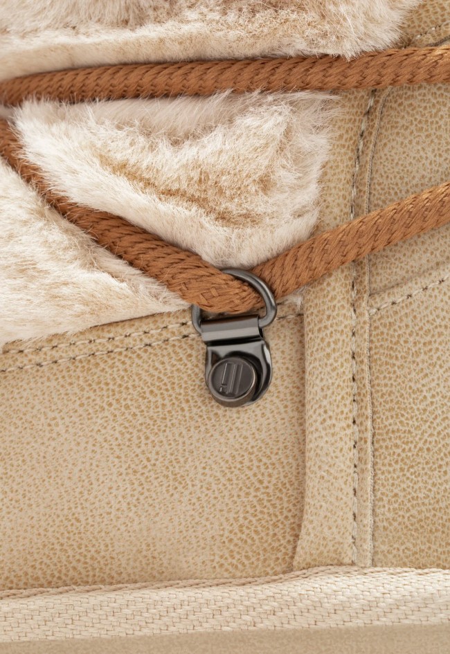 Botines australianos de mujer D.Franklin Nordic Trk Fur Low Beige | Pelo sintético y confort