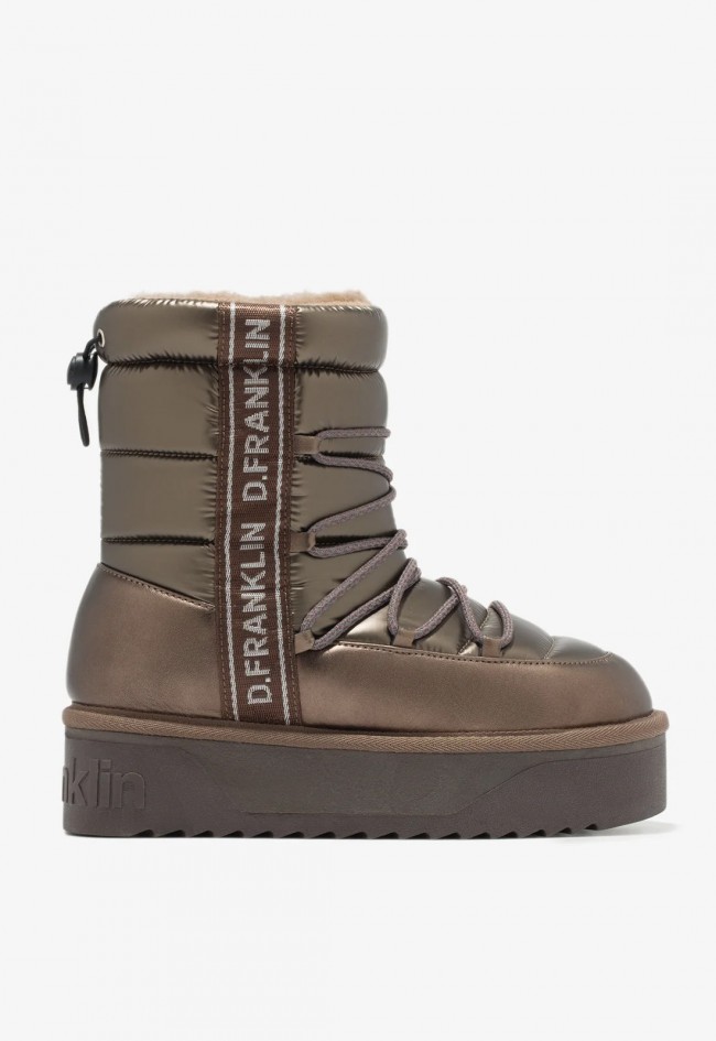 Botas australianas de mujer D.Franklin Nordic V2 Bomb bronce | Acolchadas y veganas