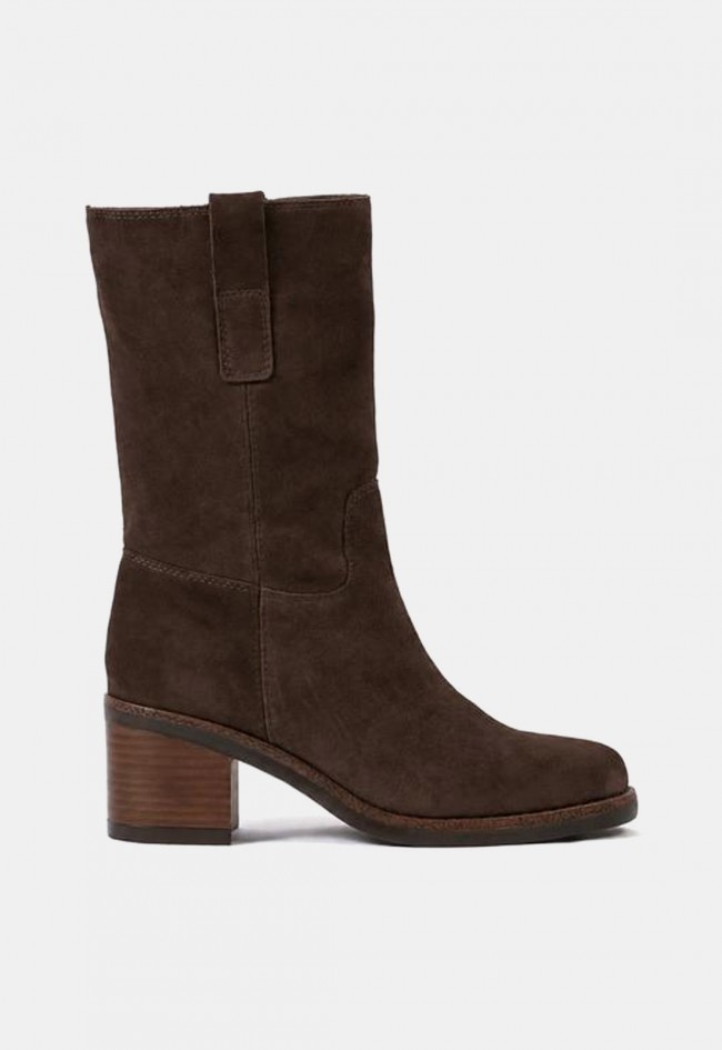 Botas altas de mujer Another Trend 5633 marrones | Piel y serraje