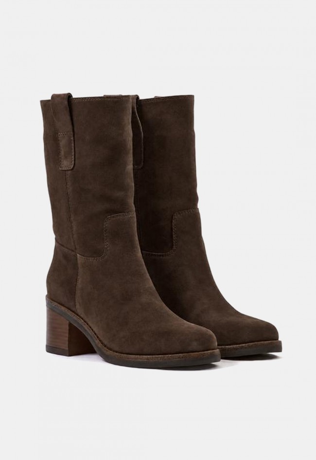 Botas altas de mujer Another Trend 5633 marrones | Piel y serraje