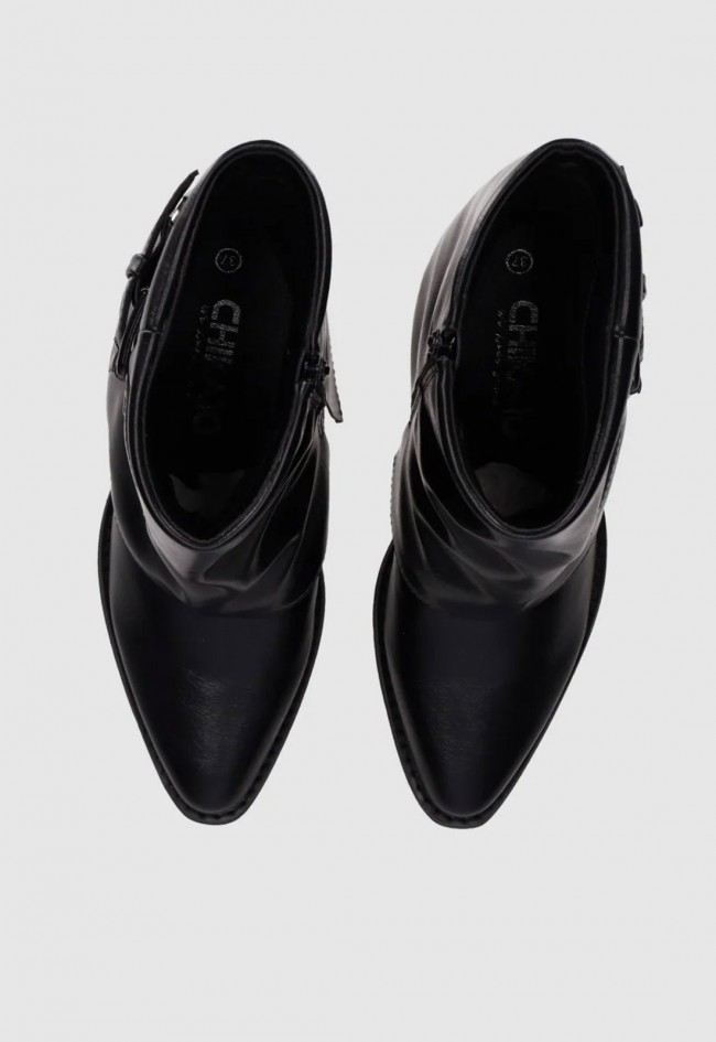 Botines de mujer Chika10 Yanyan 03 negros | Piel sintética y tacón medio